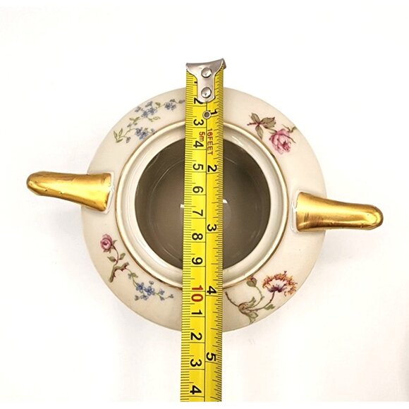 Vtg Limoges France Lidded Sugar, Creamer, 2 Cups Haviland, Charles Field Rosario - Picture 9 of 16